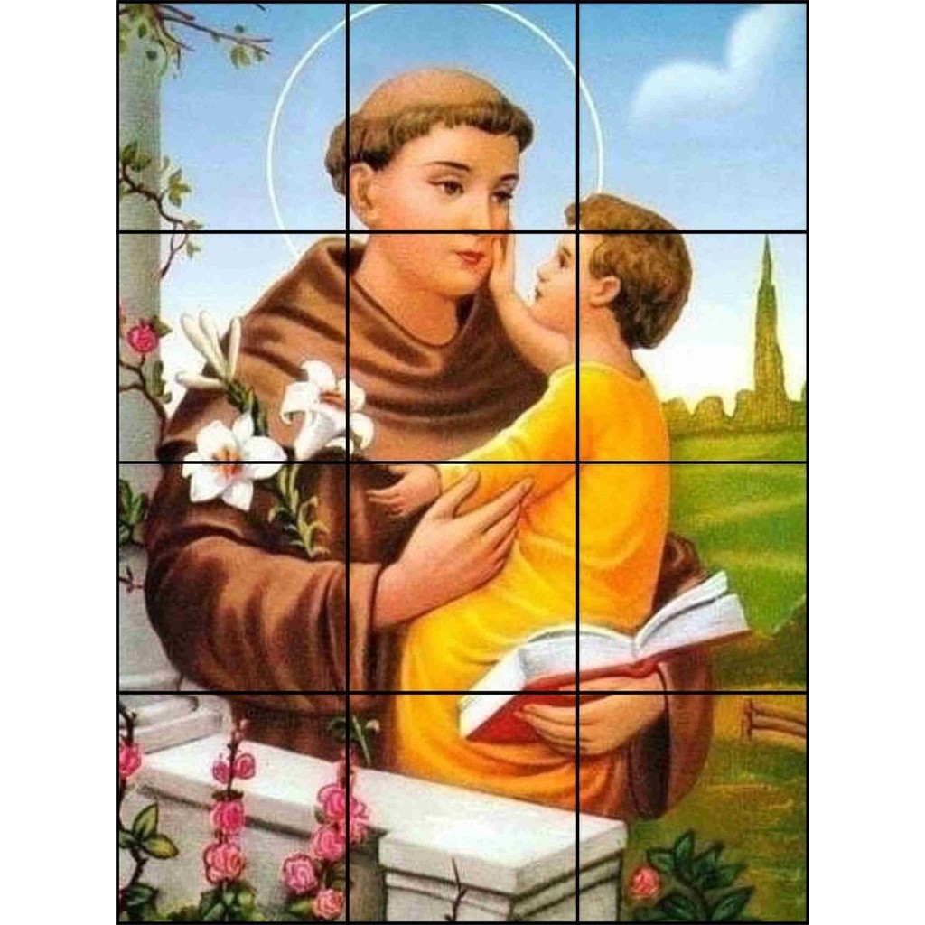 Quadro Santo Antônio De Pádua - 100% Azulejo