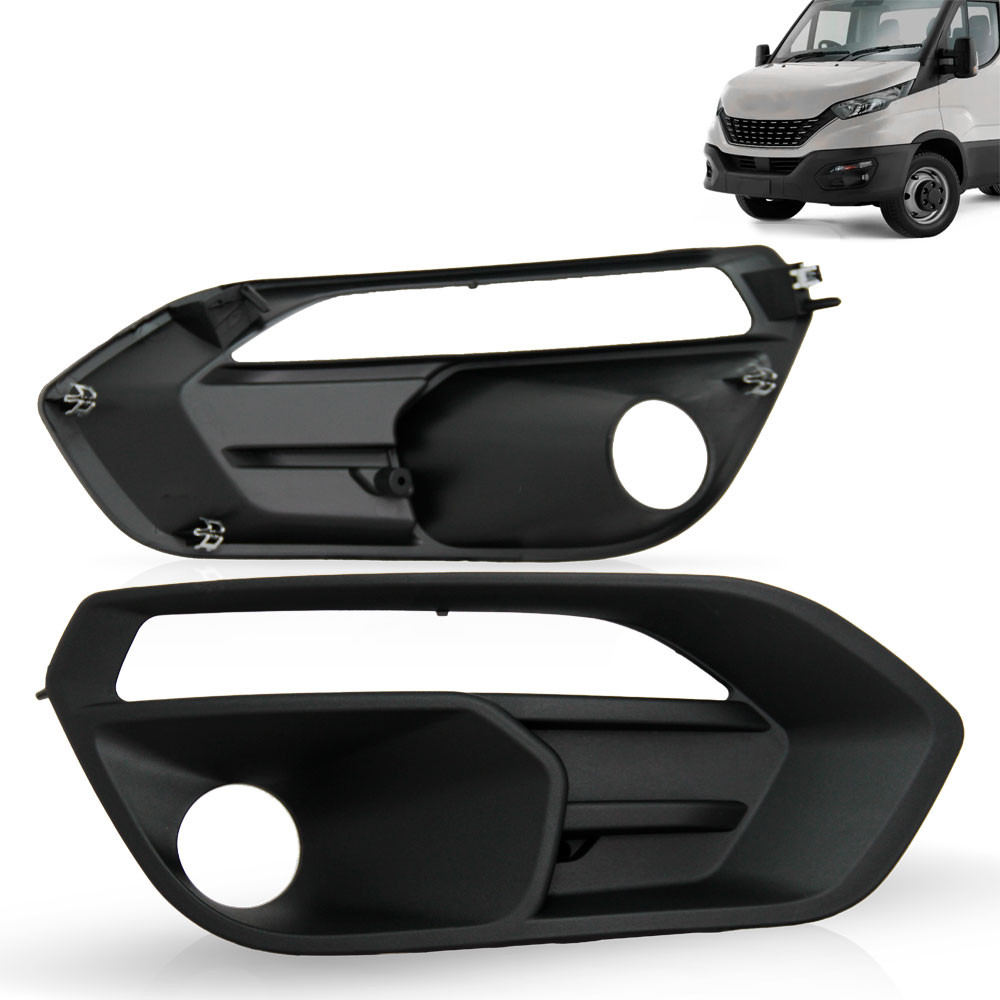 Grade Moldura Milha Iveco 2020 2021 2022 2023 Com Furo Milha E Pisca em Oferta na Shopee