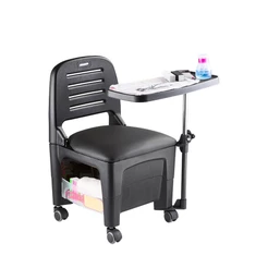 Cadeira Para Manicure Cirandinha Com Mesa Bari Preta Dompel