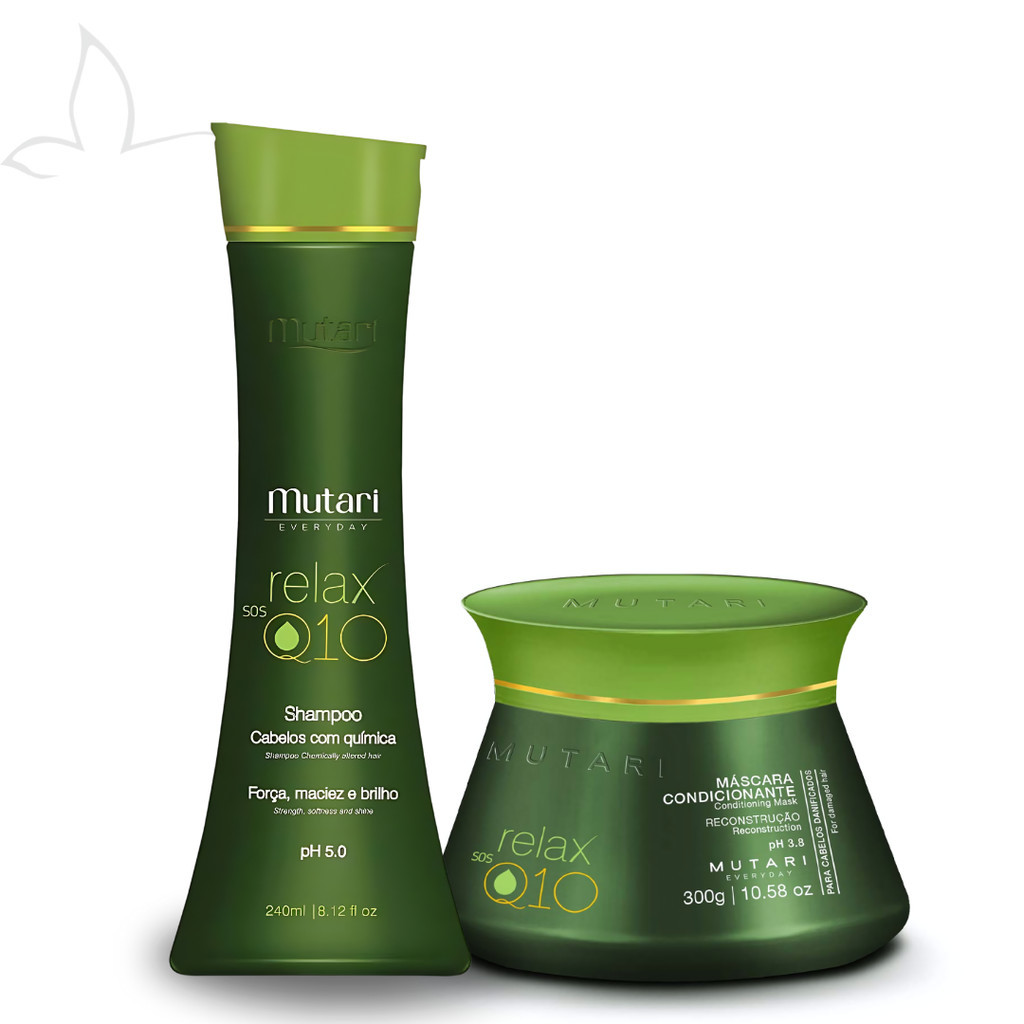 Kit Mutari Sos Q10 Relax Tratamento Cabelos Com Química