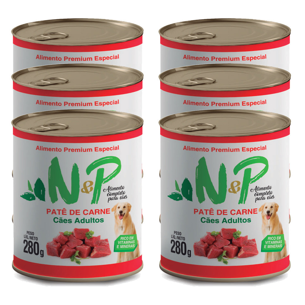 Patê Petisco Sabor Frango Cães Adultos Premium N&P 200g - 6 unidades