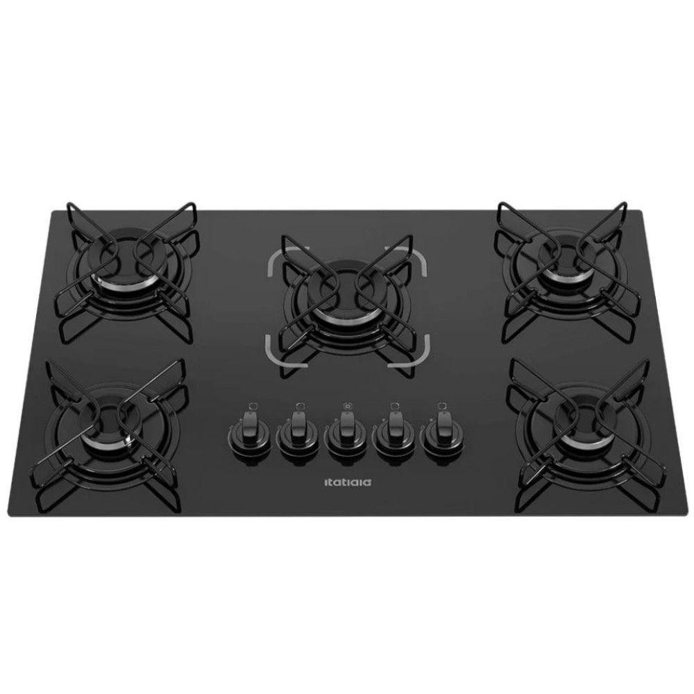 Fogão Cooktop Itatiaia Essencial 5 Bocas Mesa Vidro Temperado Acendimento Automático Bivolt em Oferta na Shopee