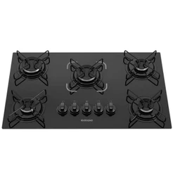 Fogão Cooktop Itatiaia Essencial 5 Bocas Mesa Vidro Temperado Acendimento Automático Bivolt