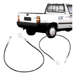 Par Cabo Aço Tampa Traseira Caçamba Pick-up Fiorino 89 À 99