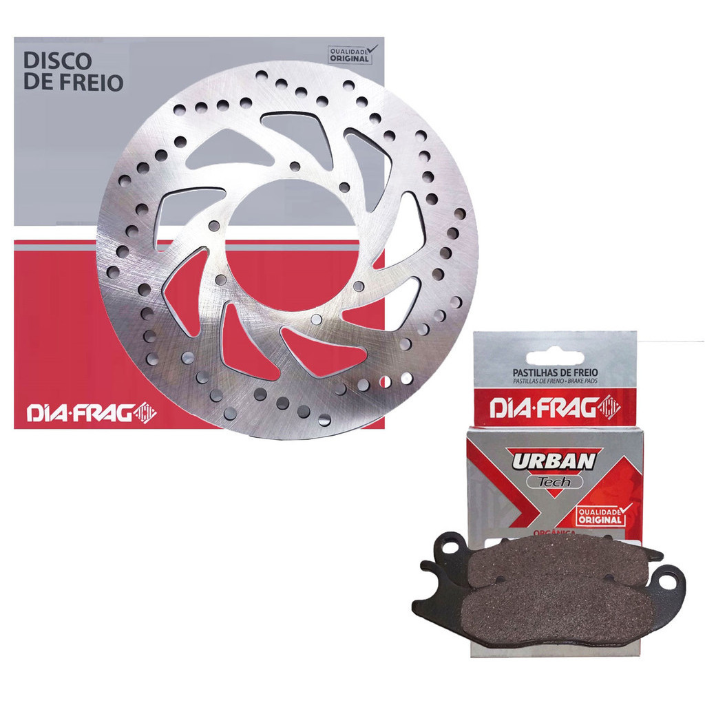 Disco de Freio Dianteiro Crosser 150 Abs 2019-2026 / Lander 250 2016-2026 + Pastilhas Diafrag em Oferta na Shopee