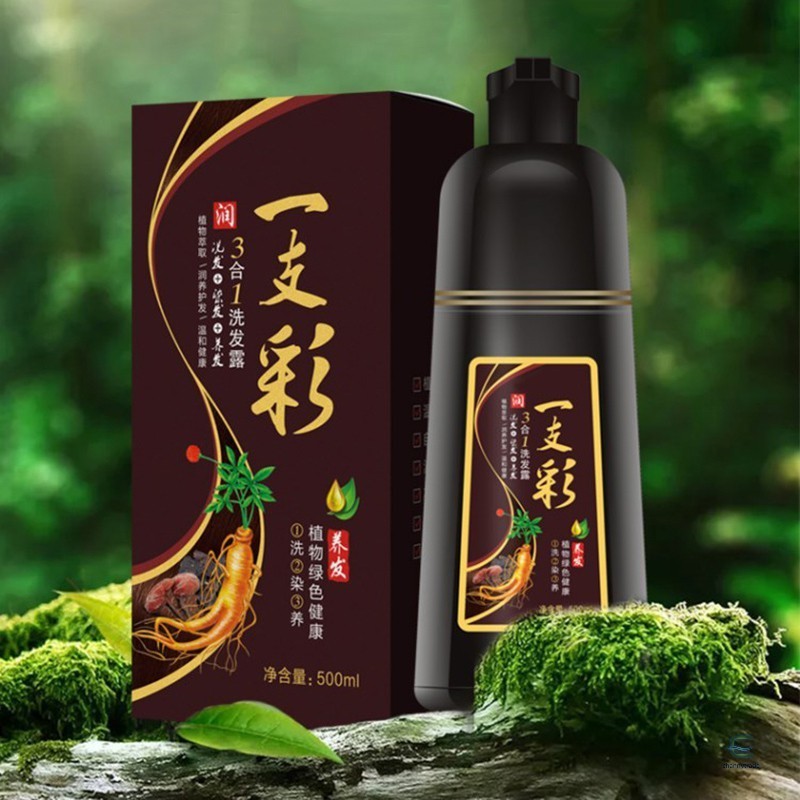 Tintura de Bolha Shampoo Unisexo de Longa Duração / Tintura de Cabelo / Preto