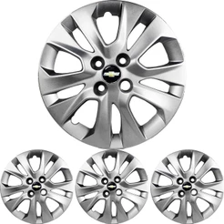 JG 4 Calota Onix Aro 15 Prata Metálico com Emblema