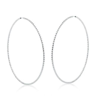 Brinco Argola Prata 925 Redonda Fio Torcido 50mm em Oferta na Shopee