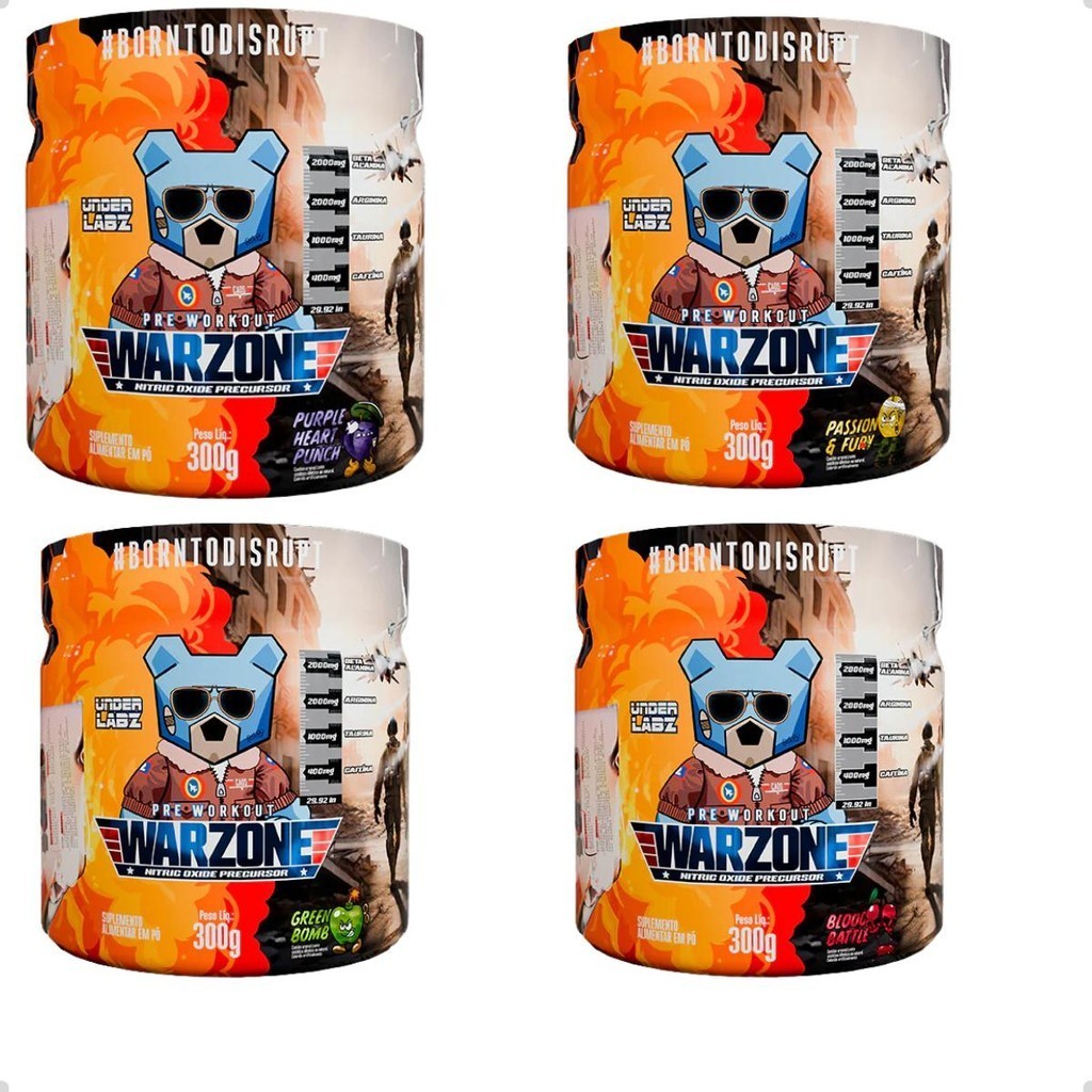 Pre Workout Warzone Nitric Oxide Precursor 300g Under Labz