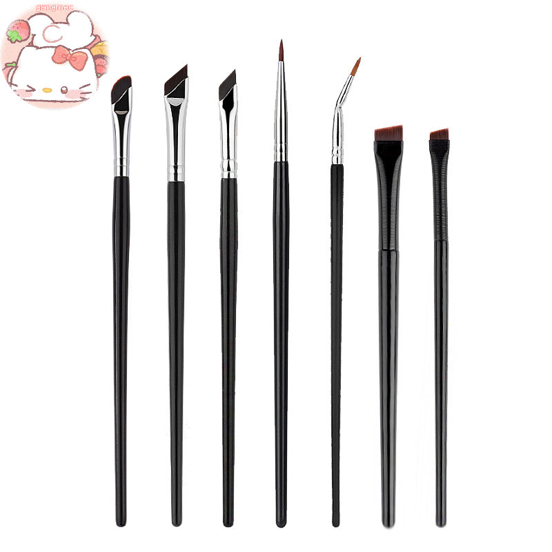 Gang 7Pcs Upgrade Blade Eyeliner Escova Para Sobrancelhas Ultra Fina Ângulo Fino Lisa Sob Os Olhos Colocar De Maquiagem Pt