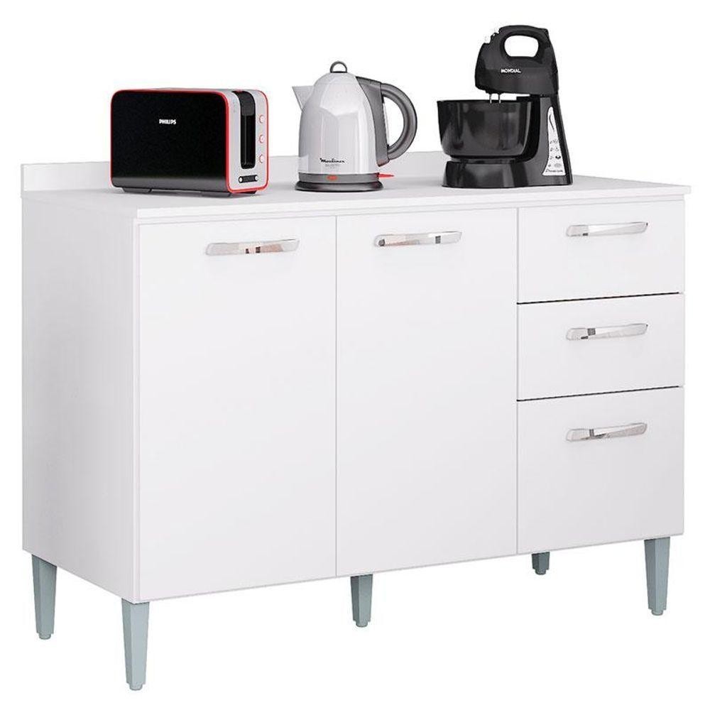 Balcão De Cozinha Lavinia Branco - Poquema em Oferta na Shopee