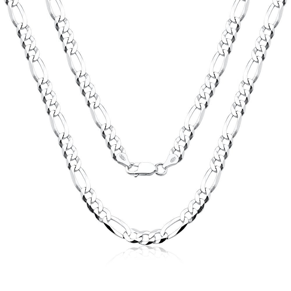 Corrente Masculina de Prata 925 Grumet 3x1 80cm 4mm - Fashion Accessories