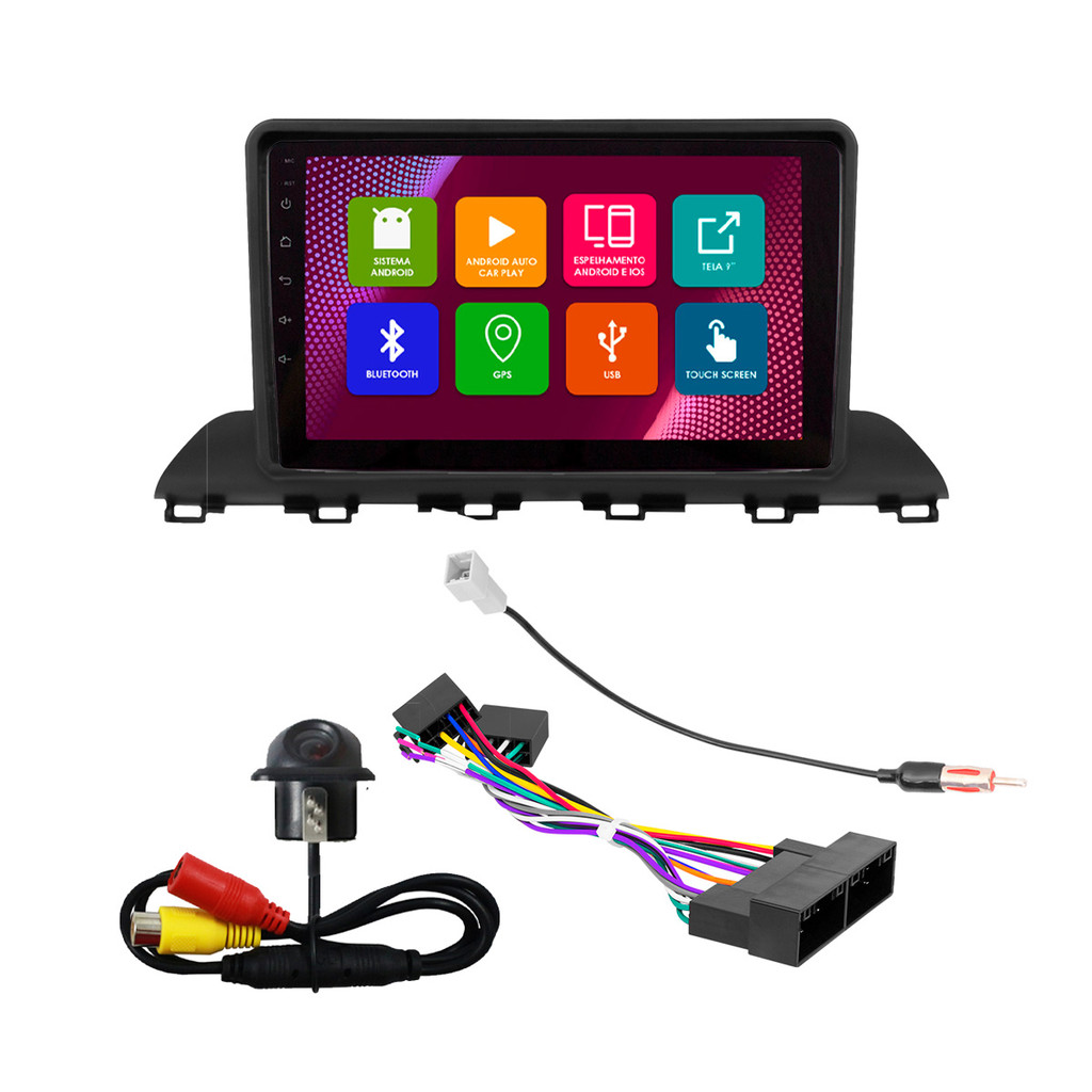 Kit Multimídia 9 Pol HB20 2020 2021 2022 2023 2024 Android 2Gb Ram 32Gb Flash Quad-Core 2 Din Preto Wifi Gps Tela Ips em Oferta na Shopee