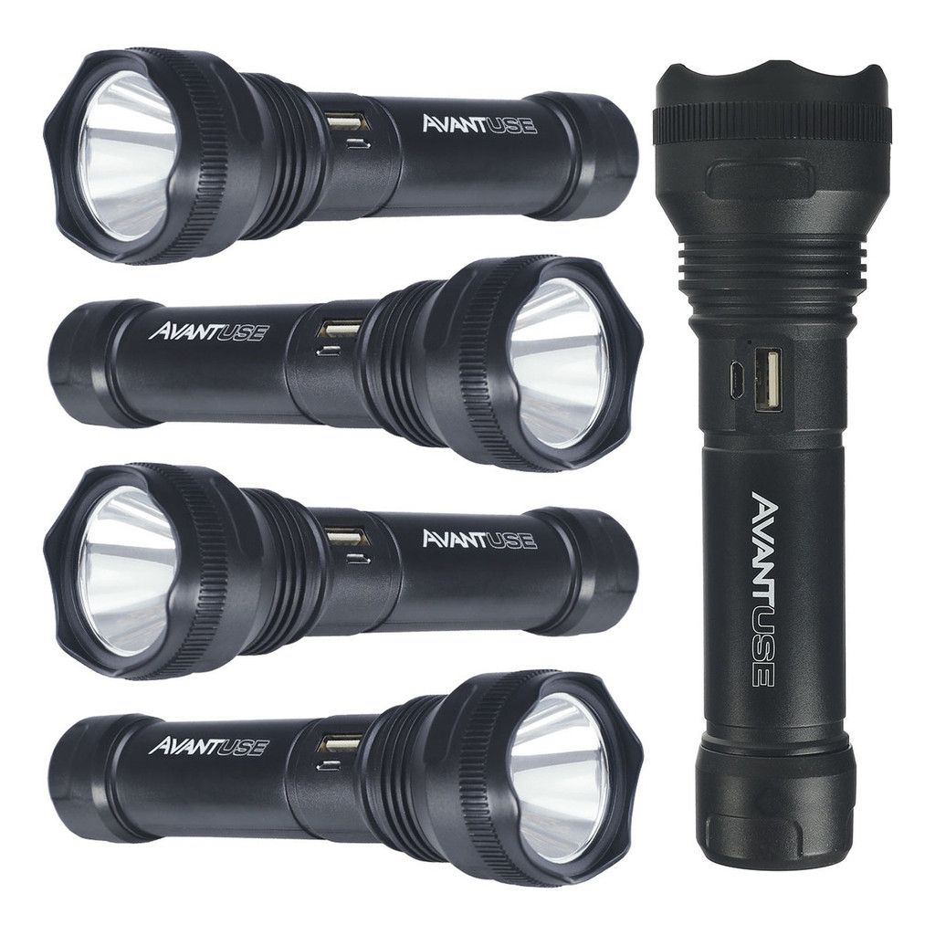Kit 5 Lanternas Adventure Recarregável Led 3w Pesca Avant