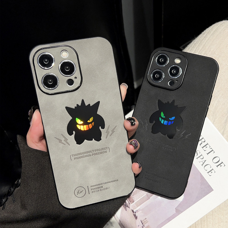 Capa De Telefone Laser Retrô Para iPhone 17 16 15 14 13 12 11 Pro Max Relâmpago Gengar Ilustração Desenho Animado em Oferta na Shopee