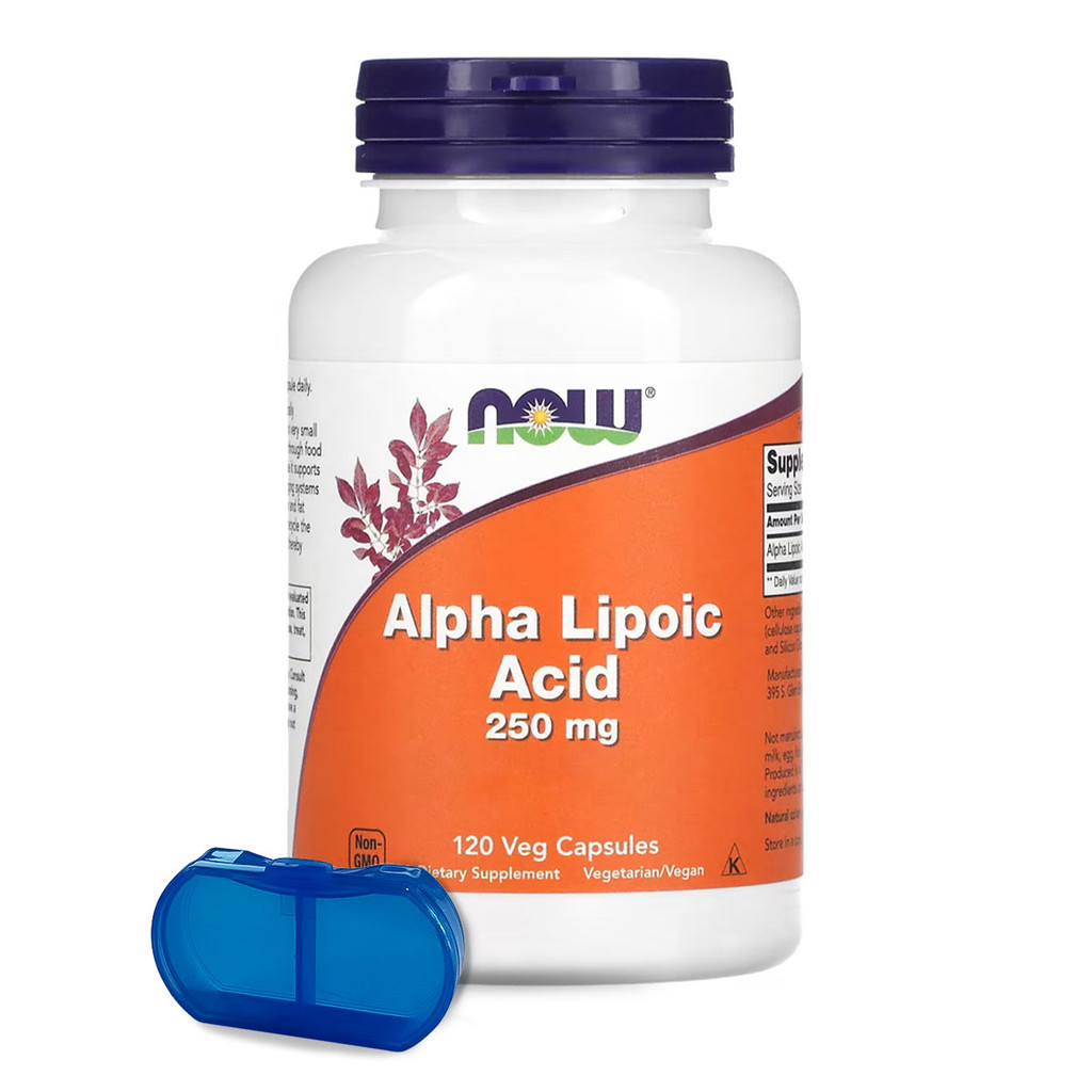 Ácido Alfa Lipóico 250mg Now Foods 120Caps + Porta Cápsulas em Oferta na Shopee