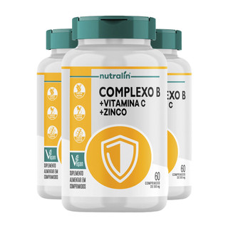 Kit 3x Complexo B Nutralín com Vitamina C e Zinco 60 Comp. em Oferta na Shopee
