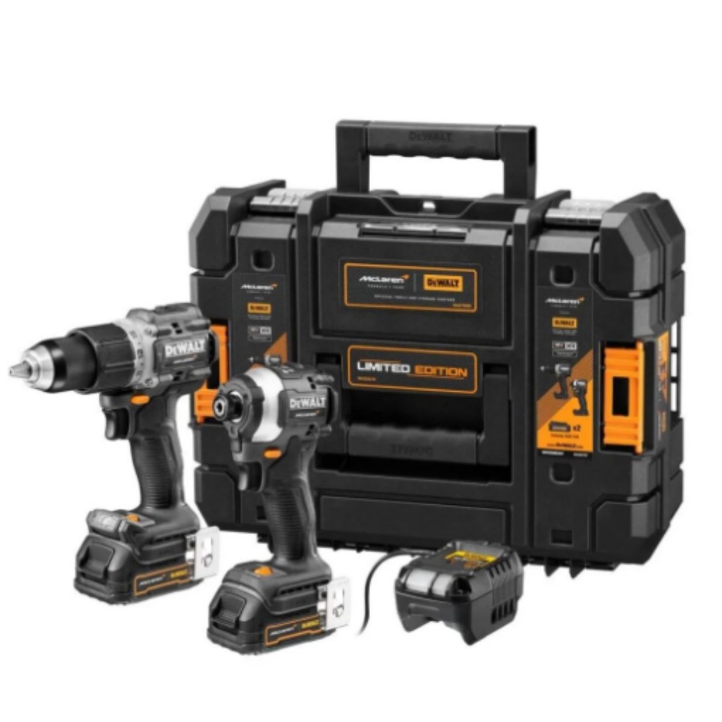 Combo Parafusadeira Furadeira 1/2 Pol + Parafusadeira Impacto 1/4 Pol a Bateria 20V + 2 Baterias DCK200ME2GT-BR