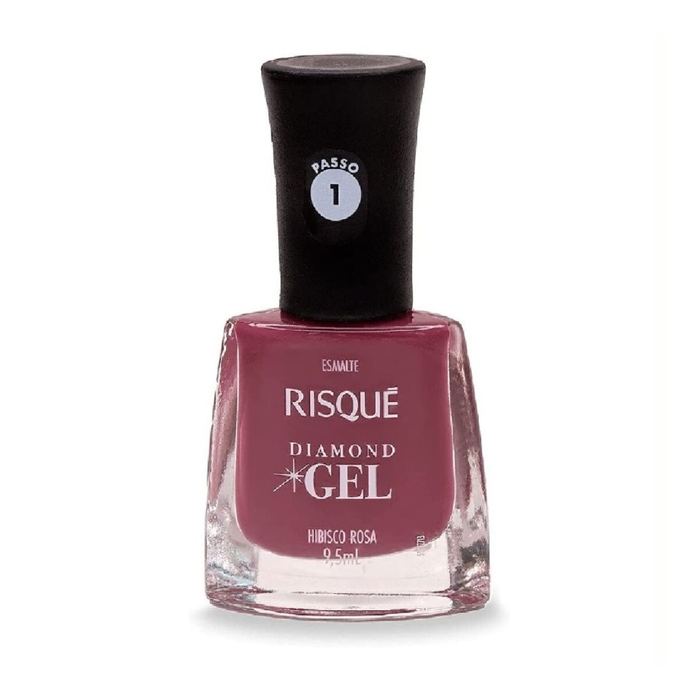 Esmalte Cremoso Risque Diamond Gel Hibisco Rosa 9,5ml em Oferta na Shopee