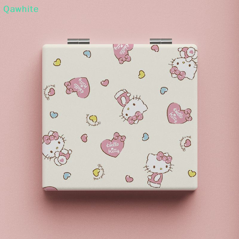 Qawhite Hello Kitty Mini Maquiagem Espelho Portátil Saniro Kt Cat Fofo Dupla Face Dobrável Para Mulheres Meninas Presente BR