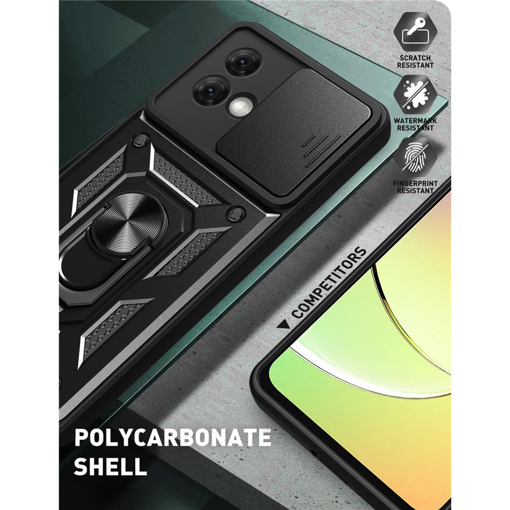 Detalhes do Para Moto Motorola G84 Caixa Blindagem Armadura À Prova De Choque G 84 5G Tampa Traseira Do Anel De Proteção Da Câmera
