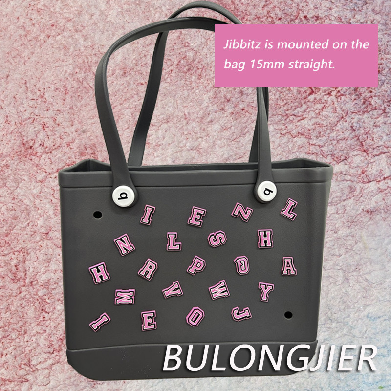 Letras Rosa De 16 Mm (Material De PVC) 15 Adequadas Para Bolsa Com Furo 12 Sapatos , Todos Os Itens Vêm Botão Na Parte T