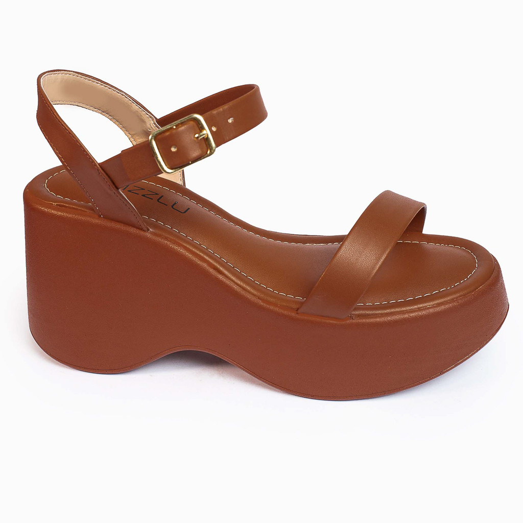 Sandália Feminina Confortável Salto Alto Anabela Plataforma - Women Shoes