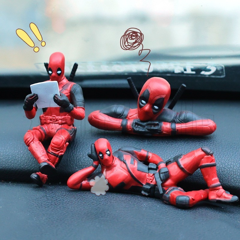 1/2 Unidades De Enfeites De Deadpool Para Automóveis-Ornamento De Console Central De Carros-Acessórios Interiores De Decoração De Carro Fofa De Desenho Animado-Modelo De Estatueta De PVC De Veículo Suprimentos Decorativos em Oferta na Shopee
