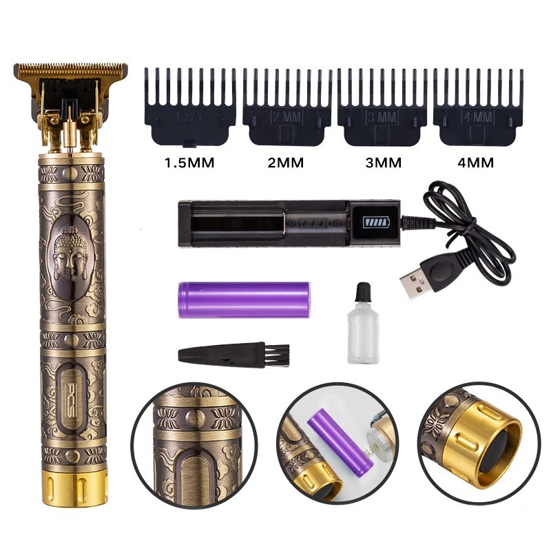 Maquina de Barbear cortar cabelo Aparador Profissional barbeador acabamento Sem Fio Portátil Potente Recarregável