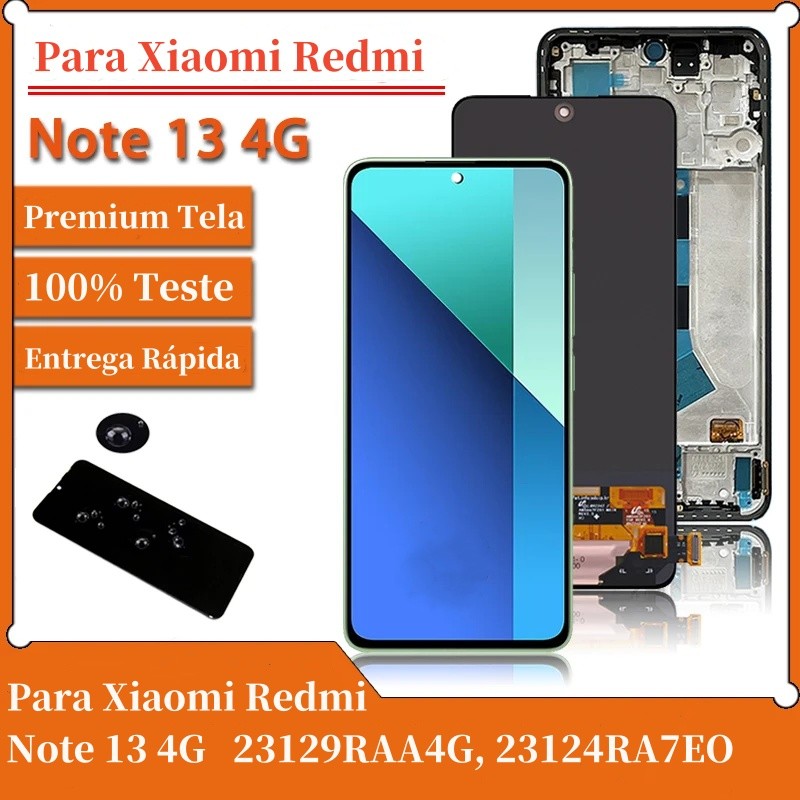 6.67" Frontal Incell Tela Para Xiaomi Redmi Note 13 4G Compativel 23129RAA4G Nov