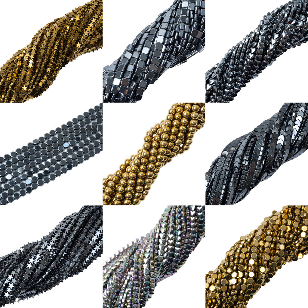 Fio De Pedra Natural Hematita Diversos Modelos 6mm 70 Contas em Oferta na Shopee