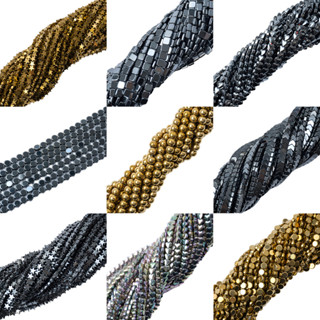 Fio De Pedra Natural Hematita Diversos Modelos 6mm 70 Contas em Oferta na Shopee