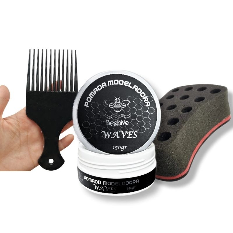 KIT AFRO ESPONJA E PENTE AFRO NUDRED
