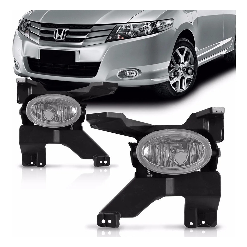 Farol Milha Honda City 2009 2010 2011 2012 Com Moldura