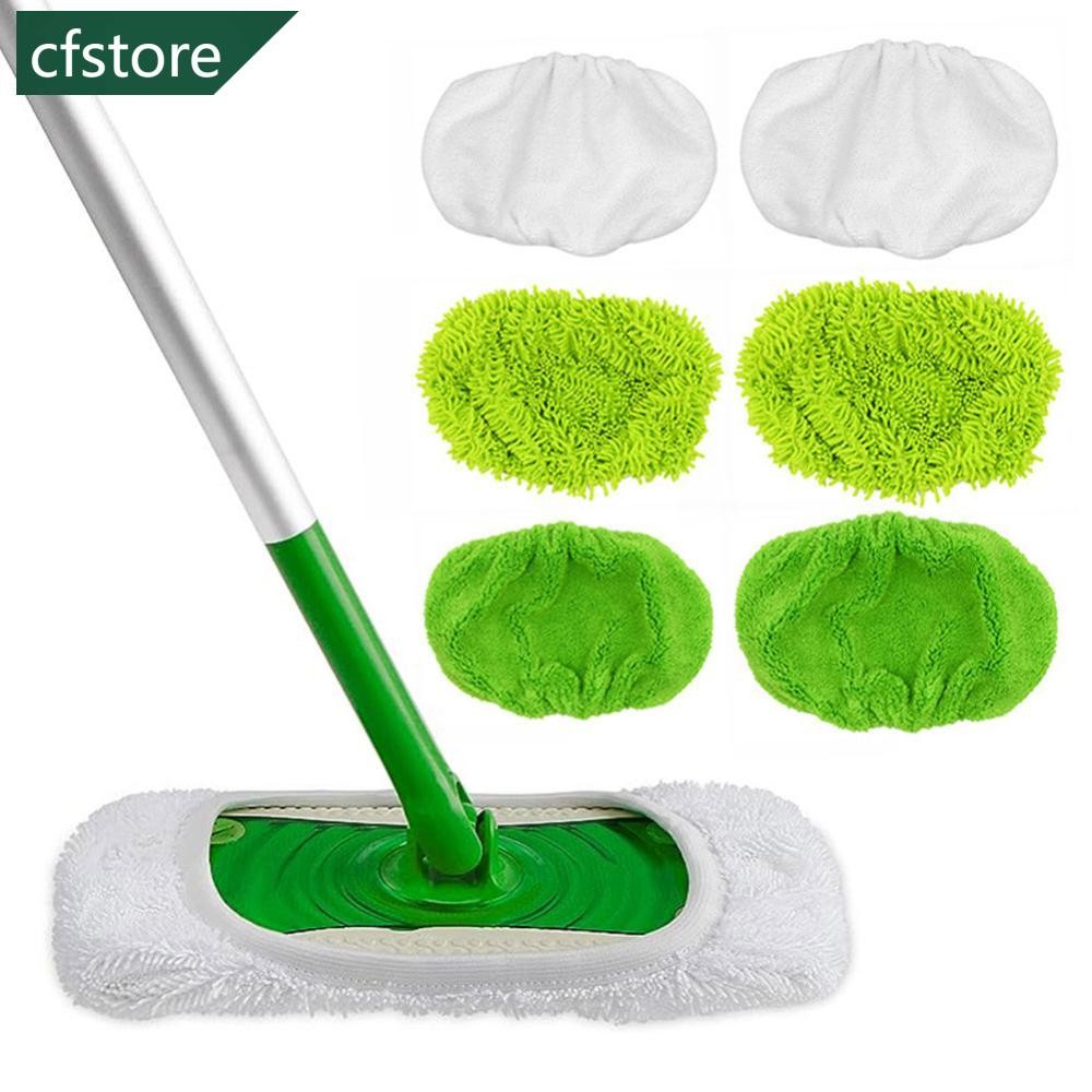 Almofadas  Esfregão Planas Com Faixa Elástica Espessada Coral Fleece/Microfibra/Chenille Substituição Esfregona Rotativa