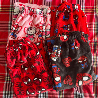 2024 Hello Kitty Homem-Aranha Calças Dos Desenhos Animados Flanela Pijamas Sanrio Inverno Pijama Gato Kawaii Casa Calça Roupas De em Oferta na Shopee