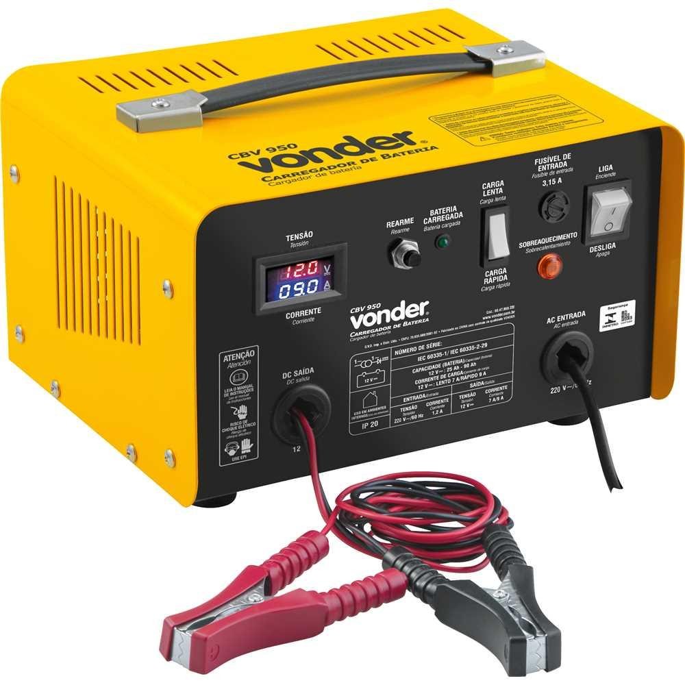 Carregador de Bateria 25-90ah 12v 220V Cbv950 Vonder