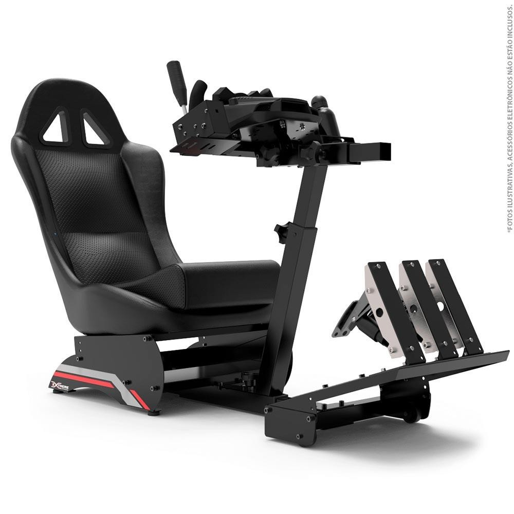 Cockpit X Retrátil V3 Banco Preto - Extreme Racing - detalhe
