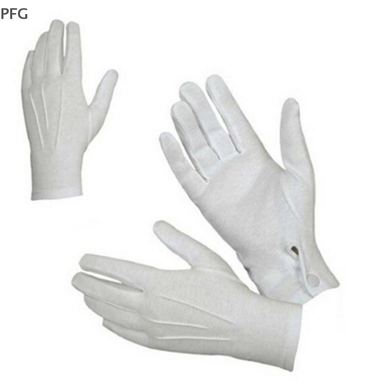PFG 1 Par De Luvas Formais Brancas , Guarda De Honra Branca , Desfile , Santa , Mulheres , Homens , Inspeção FG