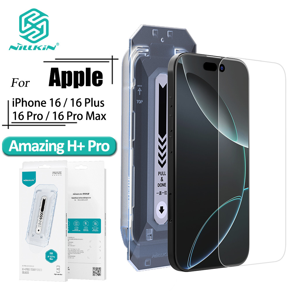 NILLKIN Vidro Temperado iPhone 16 Pro Max 16 Plus 16 H + Fácil Instalação Protetor De Tela Anti-Reflexo em Oferta na Shopee