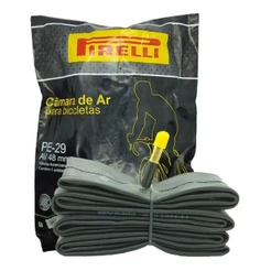 CÂMARA DE AR PIRELLI ARO 29 BICO GROSSO 48MM VÁLVULA LONGA PE-29 MTB RESISTENTE