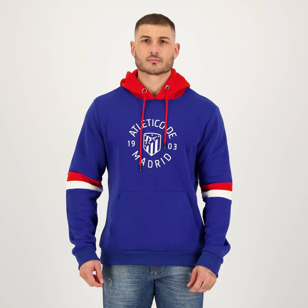 Moletom Canguru Atlético Madrid Azul em Oferta na Shopee