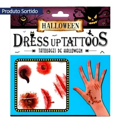 Halloween Tatuagem Tempóraria Cicatriz Sortido Ref.H419 - Silver Plastic