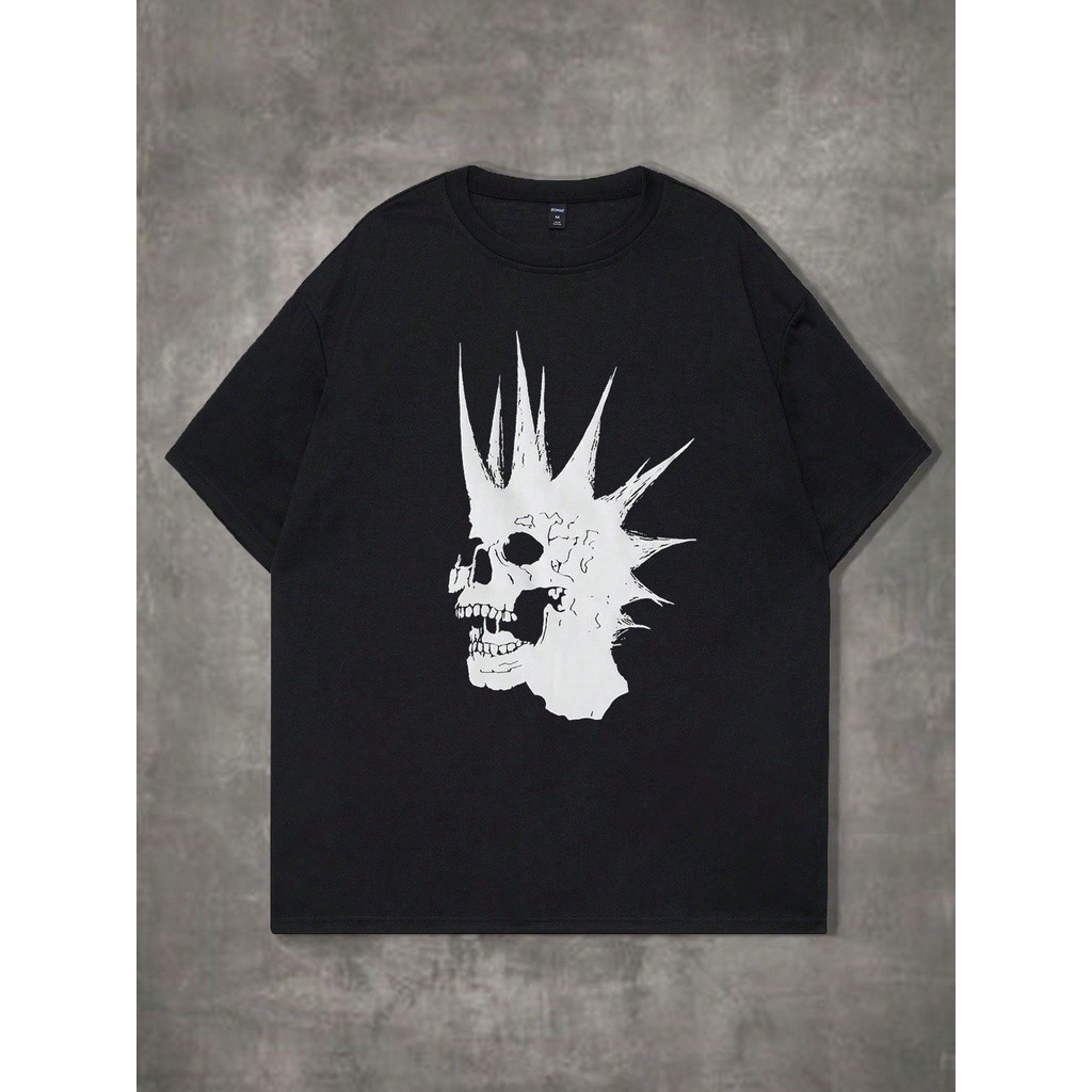 Camiseta Hallowen Gotica Emo Caveira Punk Lançamento. Temos Plus Size Envio Rapido