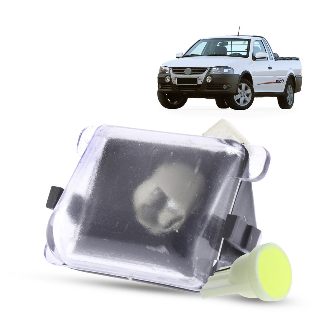Lanterna Luz De Placa + Soquete e LED VW Saveiro G2 G3 G4 1997 1998 1999 2000 2001 2002 2003 2004 2005 2006 2007 2008