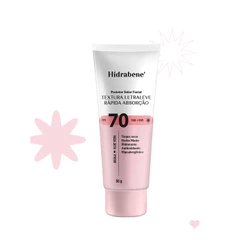 Protetor Solar Facial FPS 70 Hidrabene TEXTURA ULTRALEVE 50g