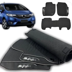 Tapetes Para Carro Fit 2015 2016 2017 2018 a 2024 Traseiro Emborrachado Bordado Personalizado