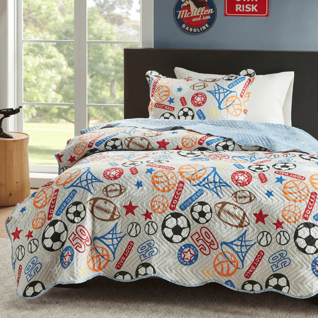 Kit cobre leito colcha solteiro 2 peças estampada Corttex