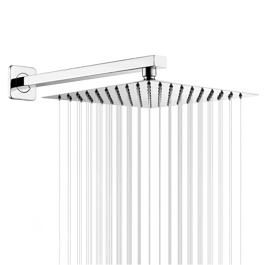 Chuveiro Quadrado (20cmX20cm)Slim C/Braço De 40cm Em Cromado em Oferta na Shopee