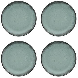 Kit Jogo 4 Pratos Fundos Moderno Verde Pacífico Oxford 20,5 cm Cerâmica em Oferta na Shopee